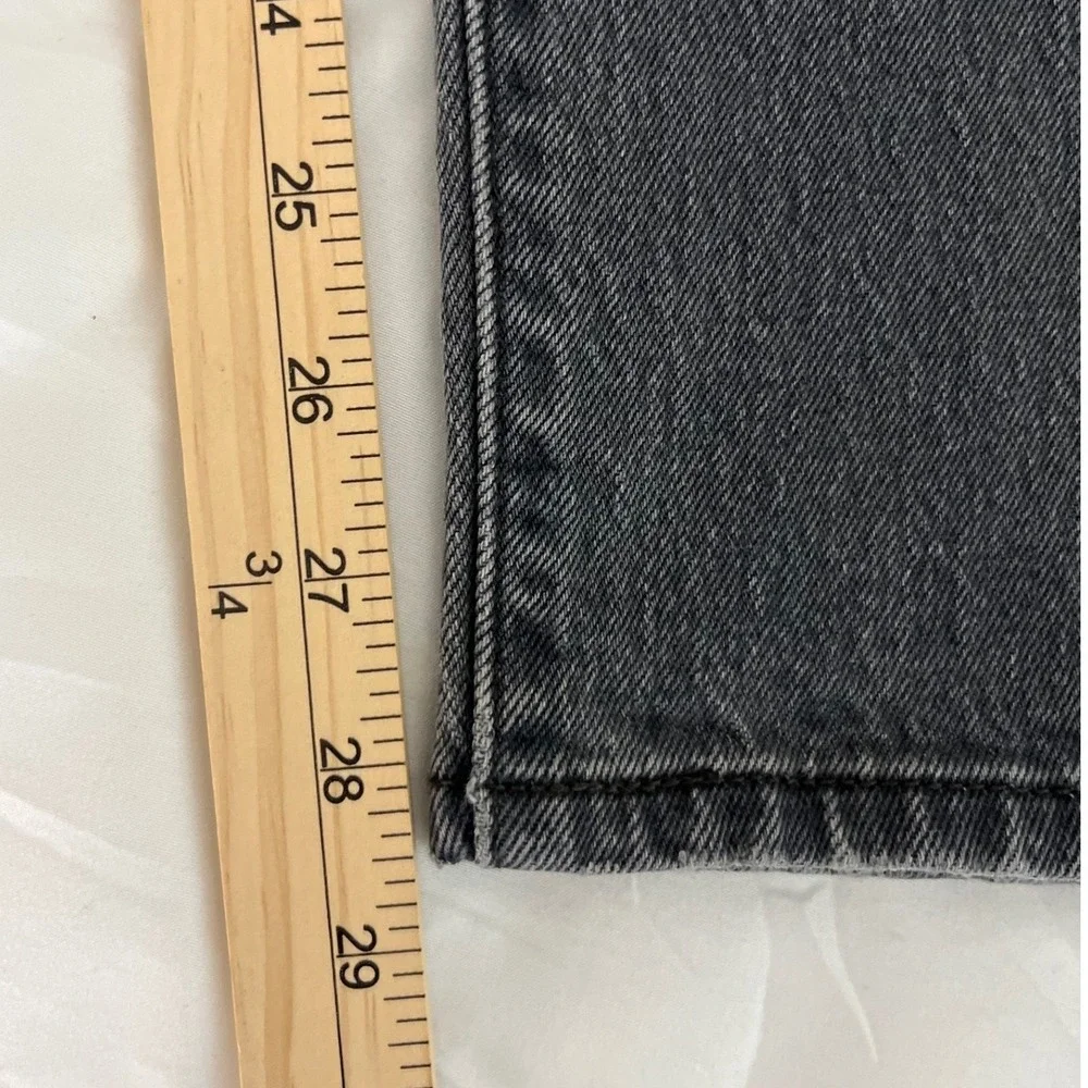 Levi's‎ Premium 501s Skinny Jeans Black Distressed Faded Look Denim Womens 27